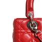 Red Cannage Lambskin Leather Lady Dior Bag