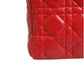 Red Cannage Lambskin Leather Lady Dior Bag