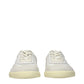 White Leather Low Top Sneakers