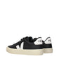 Black Leather Low Top Sneakers