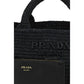 Black Viscose Shoulder Bag