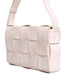 Pink Intrecciato Cassette Shoulder Bag