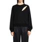 Black Cotton Sweatshirt