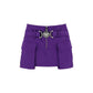 Purple Viscose Mini Skirt