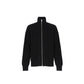 Black Alpaca Leather Cardigan