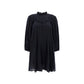 Black Cotton Casual Dress
