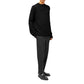 Black Alpaca Leather Sweater