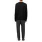 Black Alpaca Leather Sweater