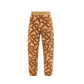 Brown Polyester Casual Pants