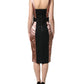 Pink Satin Sweetheart Sheath Corset Midi Dress