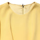 Yellow Short-Sleeved Crew Neck Midi Dress