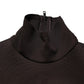 Brown Turtleneck Jersey Long Maxi Dress