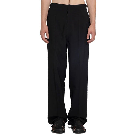 Black Wool Casual Pants