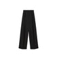 Black Cotton Casual Pants