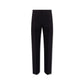 Blue Cotton Casual Pants