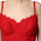 Red Corset Lace Bodice Draped Long Gown Dress