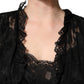 Black Lace A-line Long Evening Gown Dress