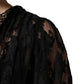 Black Lace A-line Long Evening Gown Dress