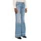 Blue Cotton Bootcut Jeans