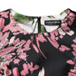Multicolor Floral Brocade A-line Mini Dress