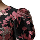Multicolor Floral Brocade A-line Mini Dress