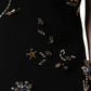 Black Sleeveless Floral Bead Embellishments Dress