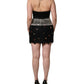 Black Sequin Embellished Sheath Mini Dress