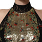 Black Sequin Embellished Sheath Mini Dress