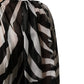 Black White Zebra Puff Sleeves Mini Dress