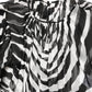 Black White Zebra Puff Sleeves Mini Dress