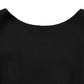 Black Wool Crepe Long Sleeves Midi Dress