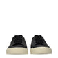 Black Leather Low Top Sneakers