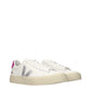 White Leather Low Top Sneakers