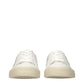 White Leather Low Top Sneakers