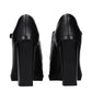 Black Leather High Heel Pumps