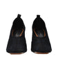 Black Fabric High Heel Pumps