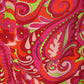 Red Paisley Floral Print Sheath Midi Dress
