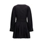 Black Cotton Casual Dress