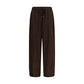 Brown Acetate Casual Pants