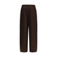 Brown Acetate Casual Pants
