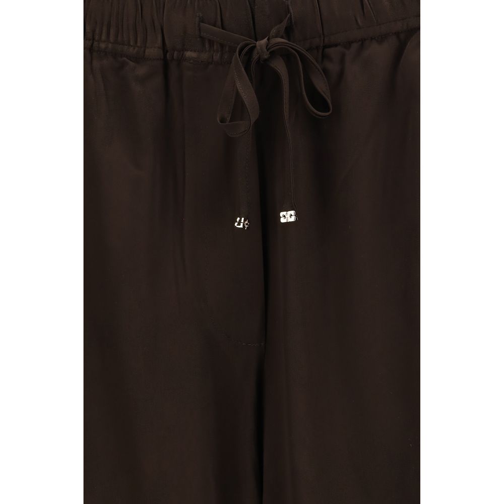 Brown Acetate Casual Pants