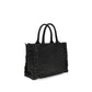 Black Raffia Shoulder Bag