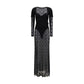 Black Polyamide Casual Dress