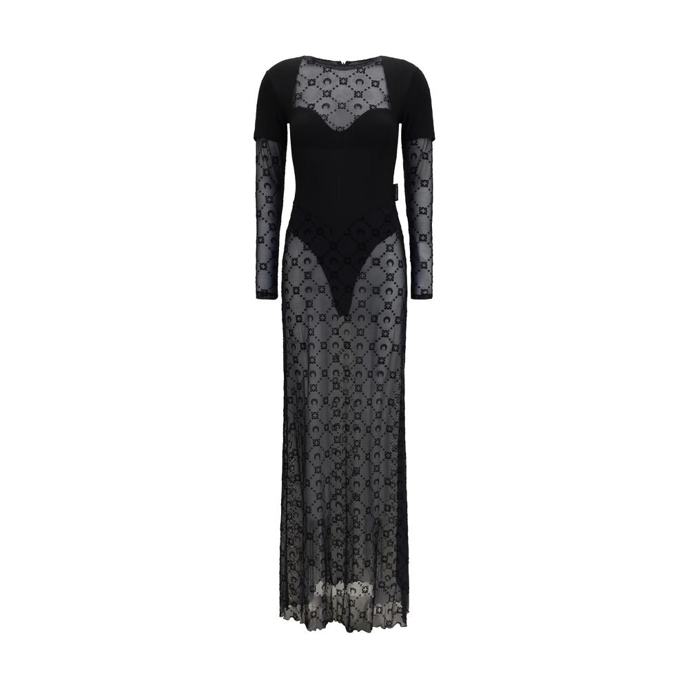 Black Polyamide Casual Dress