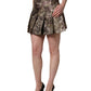 Multicolor Floral Jacquard A-LineMini Skirt