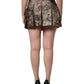 Multicolor Floral Jacquard A-LineMini Skirt