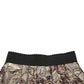 Multicolor Floral Jacquard A-LineMini Skirt