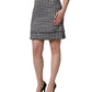 Black White Houndstooth HighWaist Mini Skirt
