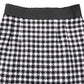 Black White Houndstooth HighWaist Mini Skirt