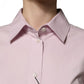Pink Cotton Long Sleeves Collared Shirt Top